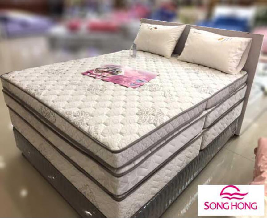 Đệm bông tinh khiết sông hồng thế hệ 3- 2 mảnh