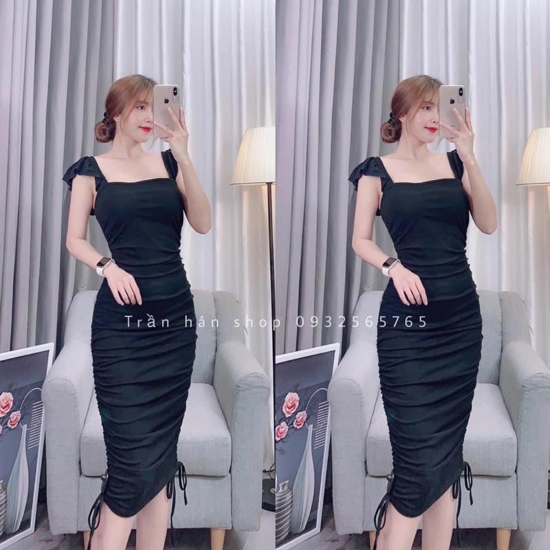 Váy body 2 dây bèo rút dây