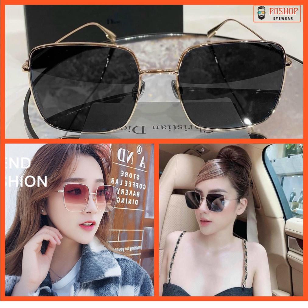 Kính mát nữ POSHOP kính râm chống tia cực tím UV400 thiết kế mắt vuông dễ đeo màu sắc thời trang D8051