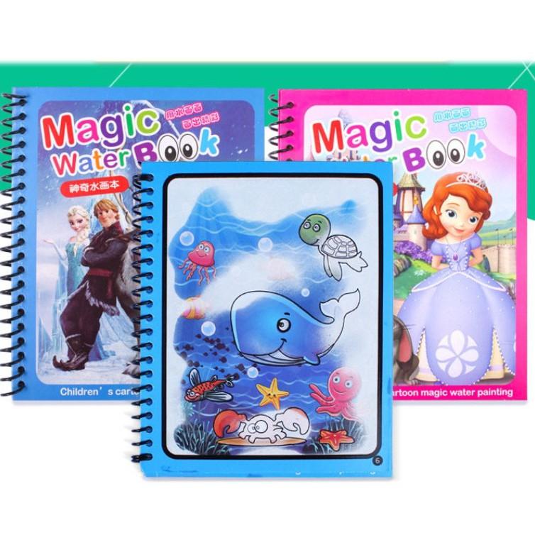xổ lo xo sách tô màu nước ma thuật Magic Water Book - Sách sử dụng nhiều lần