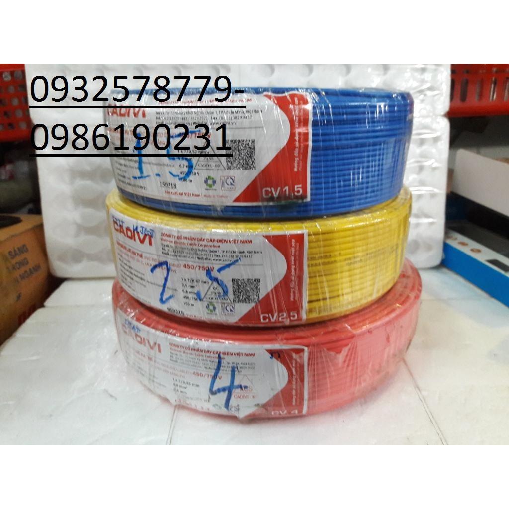 DÂY ĐIỆN CADIVI CV 6.0 DÂY ĐƠN CUỘN 100 MÉT
