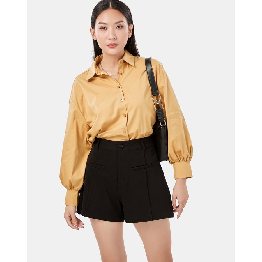 Quần Shorts Nữ Thời Trang JUNO Line Lật Dằn Li JNQSH010