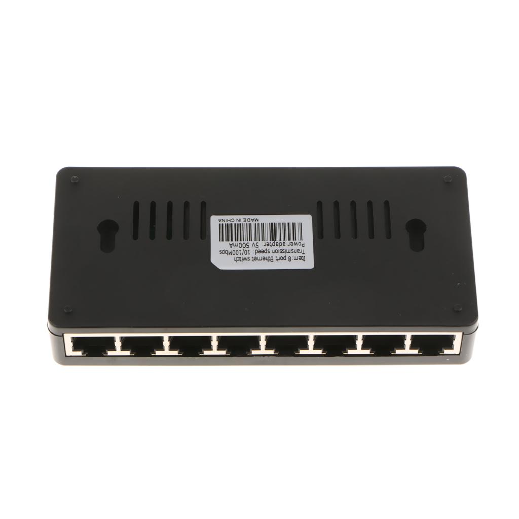 10/100Mbps 8-Port Network Switch LAN Ethernet Desktop RJ45 Network Adapter