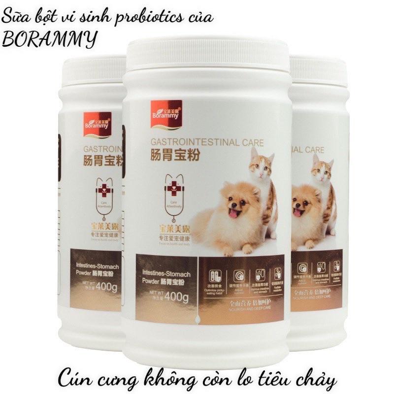 Sữa bột probiotics cho chó mèo BORAMMY bảo vệ đường tiêu hoá chống tiêu chảy tăng cường sức khoẻ - Sữa bột cho chó mèo
