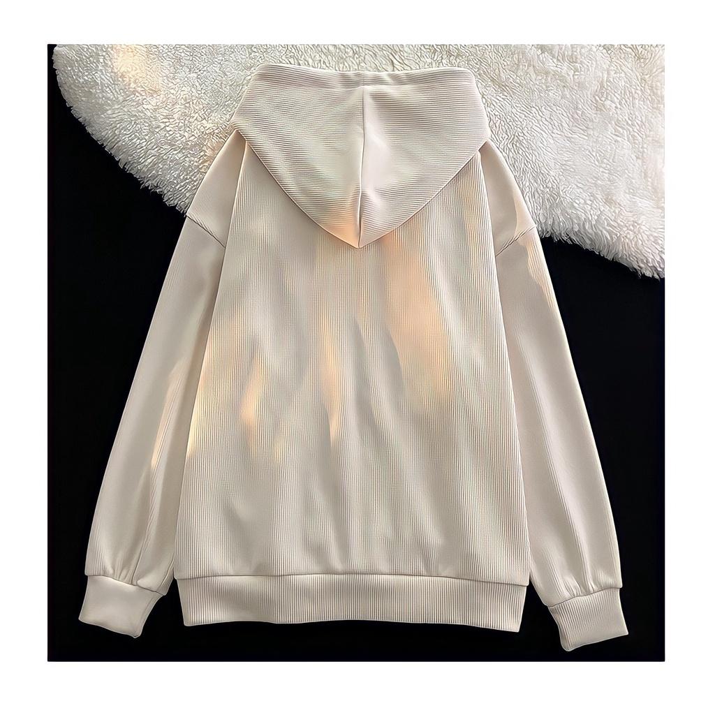 Áo Hoodie Zip Unisex Nam Nữ Hình Gấu Studio Nỉ Gân