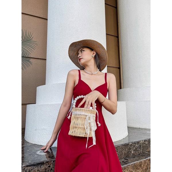 Meiji Dress | Đầm đỏ dự tiệc 2 dây tùng xoè Story.clothes thời trang nữ