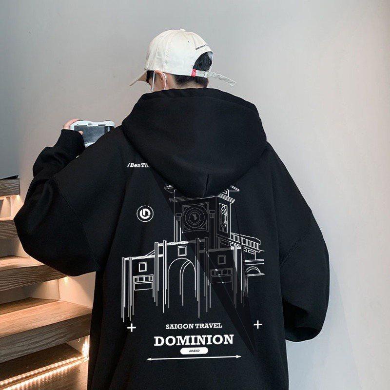Áo Hoodie Forrm Rộng Xám Đen Rêu CHỢ BẾN THÀNH Ulzzang