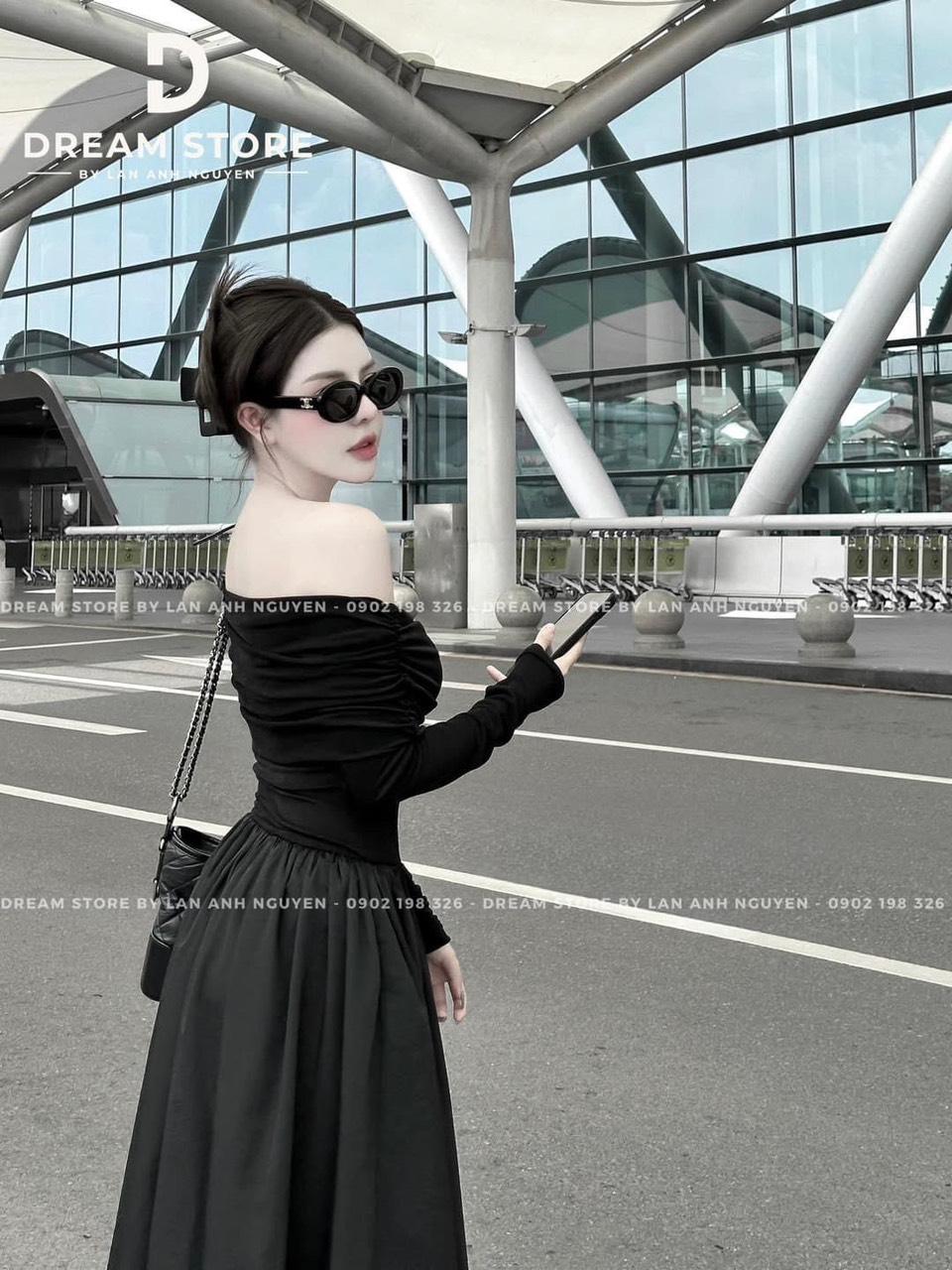 VÁY ĐI CHƠI, VÁY MAXI RỚT VAY DÁNG XÒE HÀNG THIẾT KẾ CỰC SANG CHẢNH