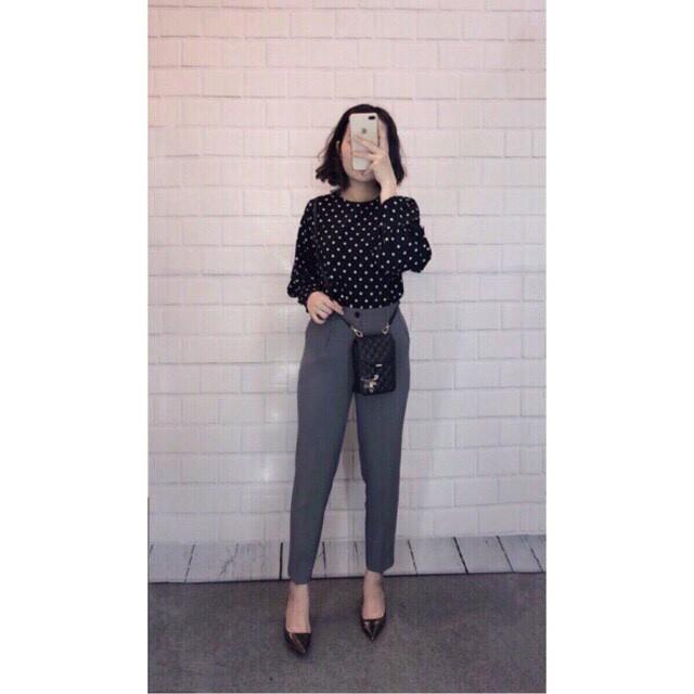 Quần tây công sở được các chị em văn phòng ưa chuộng, baggy công sở dáng đẹp đi làm đi chơi