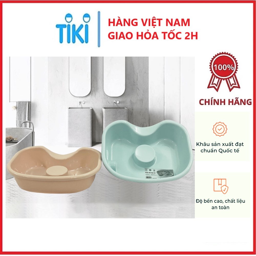 Chậu gội đầu tại giường cho người già, bà bầu, trẻ nhỏ Nhựa Việt Nhật -Thau gội đầu tiện ích - Hàng chính hãng