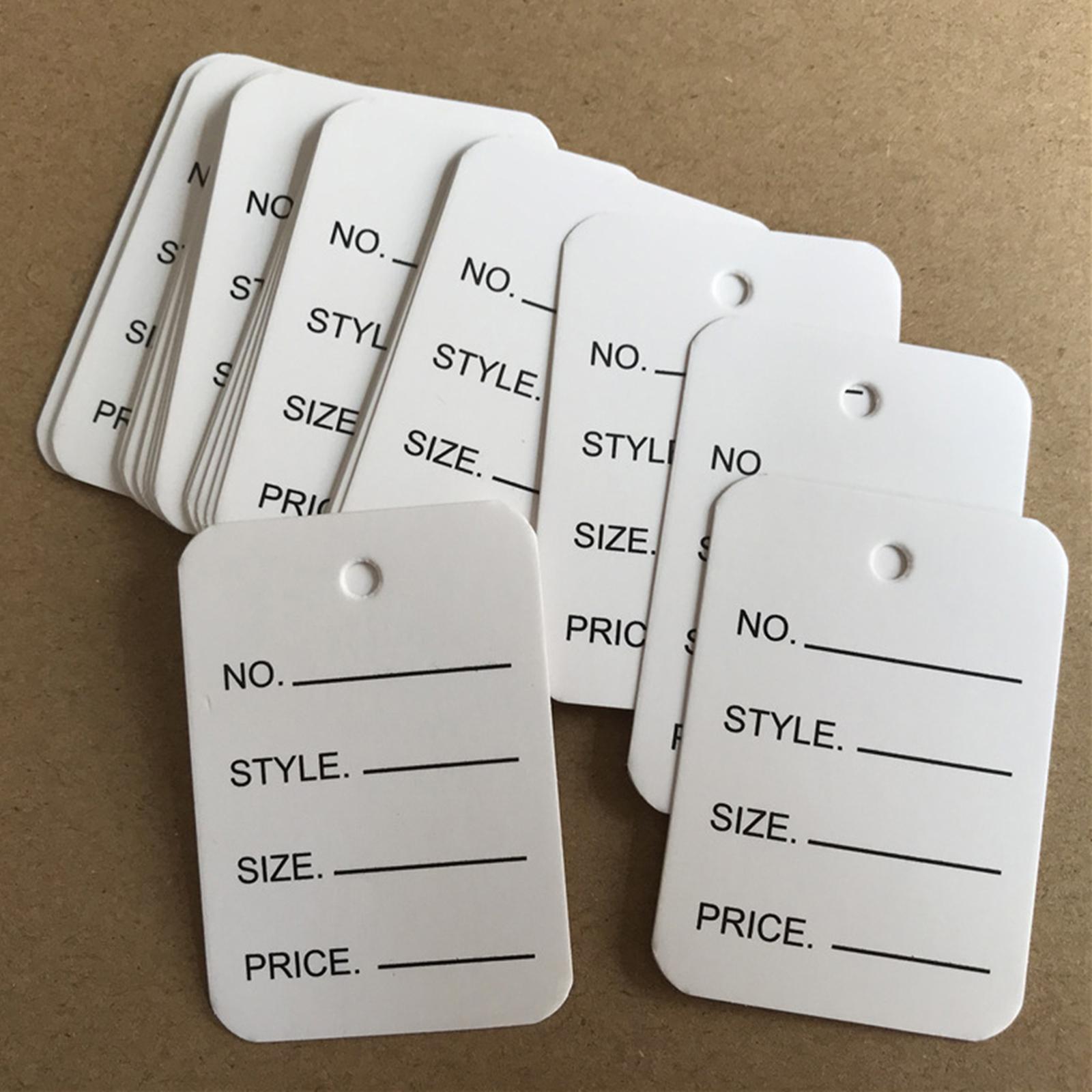 1000 Set Clothes Price Paper Tags Cards Gifts Labels with Holes for Wedding Birthday Valentines Gifts Decorations