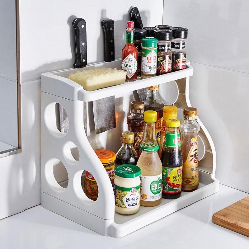 Kệ Nhà Bếp, Kệ Đựng Gia Vị 2 tầng, Kệ Đựng Gia Vị cao cấp 88277 shop KHO SỈ GIÁ GỐC