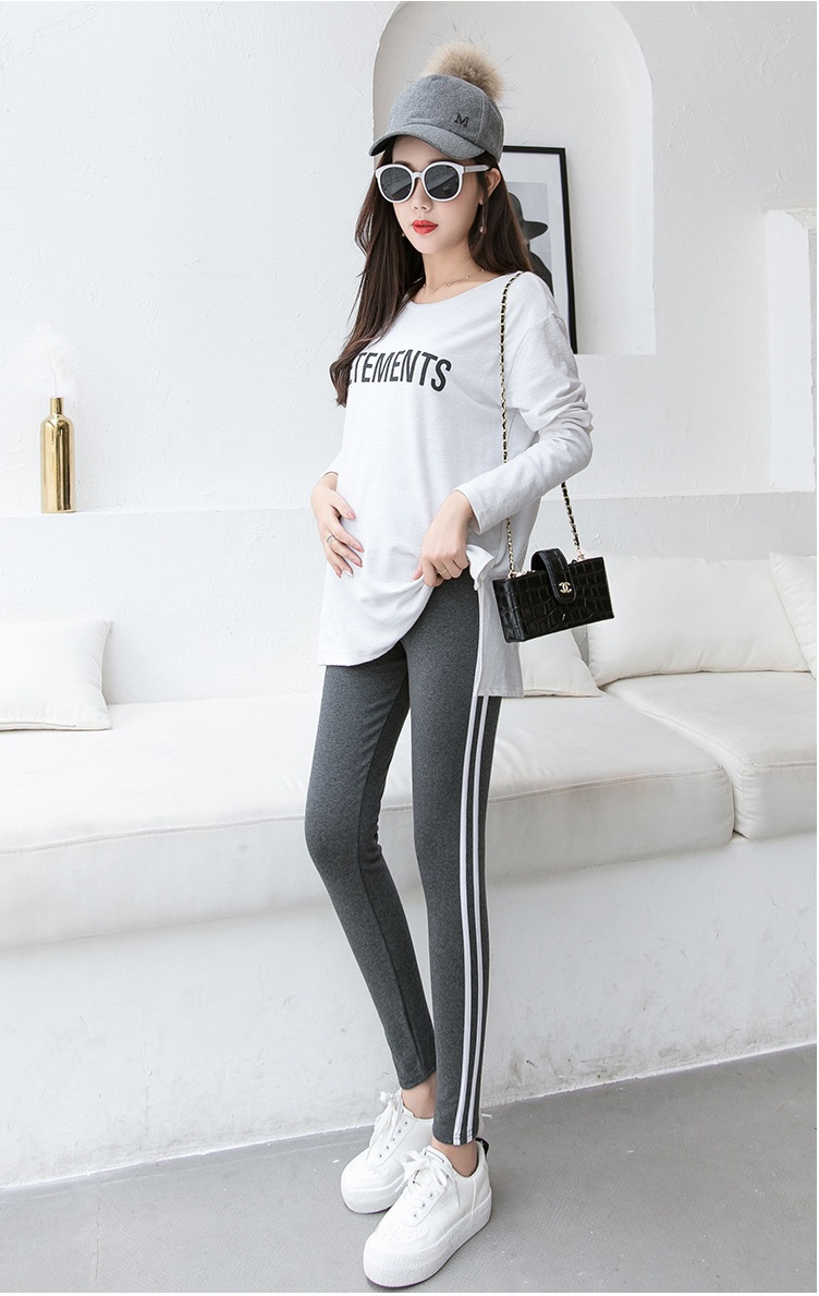 Quần bầu Legging Kẻ Sọc chất liệu cotton pha thun co giãn tối đa vô cùng mềm mại và êm ái (có ảnh thật, hàng Quảng Châu