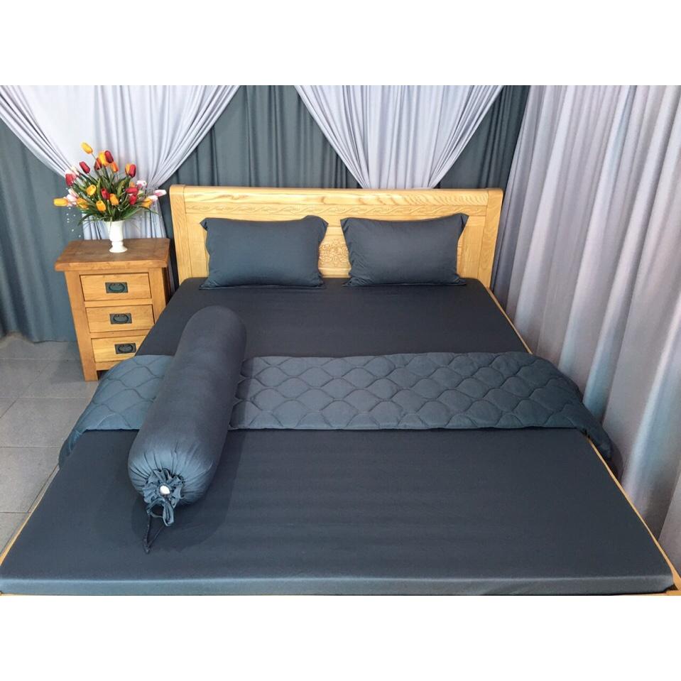 Bộ drap KÈM MỀN thun lạnh Hàn Quốc 5 món