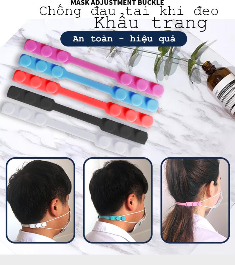 Combo 4 Phụ kiện Silicone chống đau tai khi đeo khẩu trang lâu dài. Model:081S, Xuất xứ Hàn Quốc