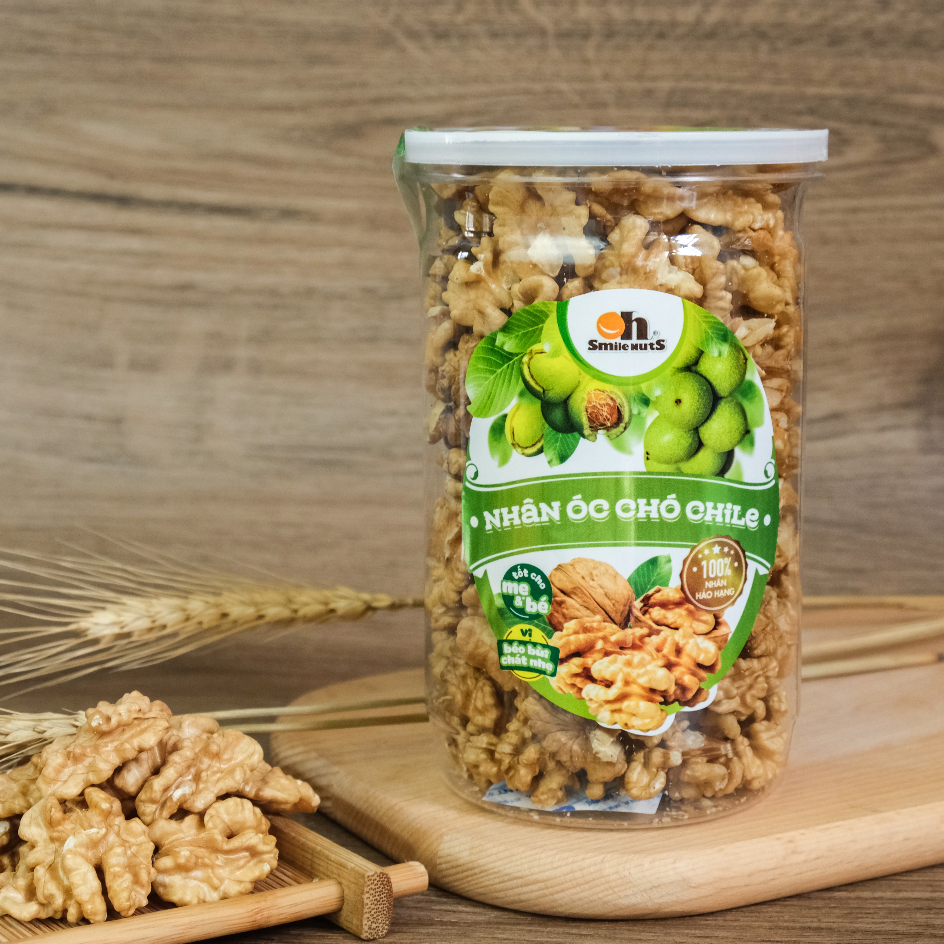 Nhân Óc Chó Smile Nuts Hộp | Nhập khẩu từ Chile, hàng được nhập quanh năm, luôn mới và thơm ngon