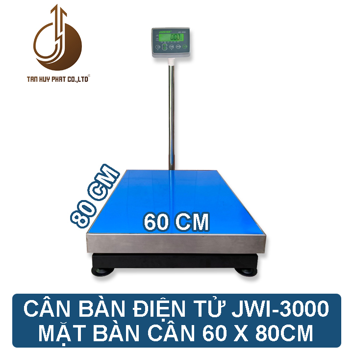 Cân Bàn Điện Tử JWI-3000 - Mặt Bàn Cân 600x800MM