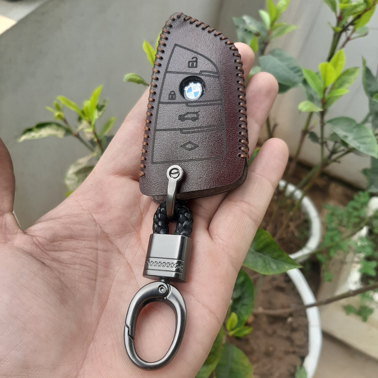 Bao da chìa khoá ô tô BMW Series 7. Da Bò Tthật, Bảo hành 2 năm. Có khắc tên và sdt