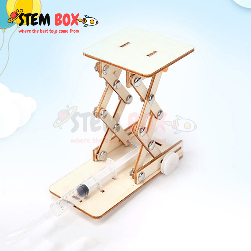 Đồ chơi STEM bộ lắp ghép xe nâng thủy lực - Trò chơi DIY STEM BOX