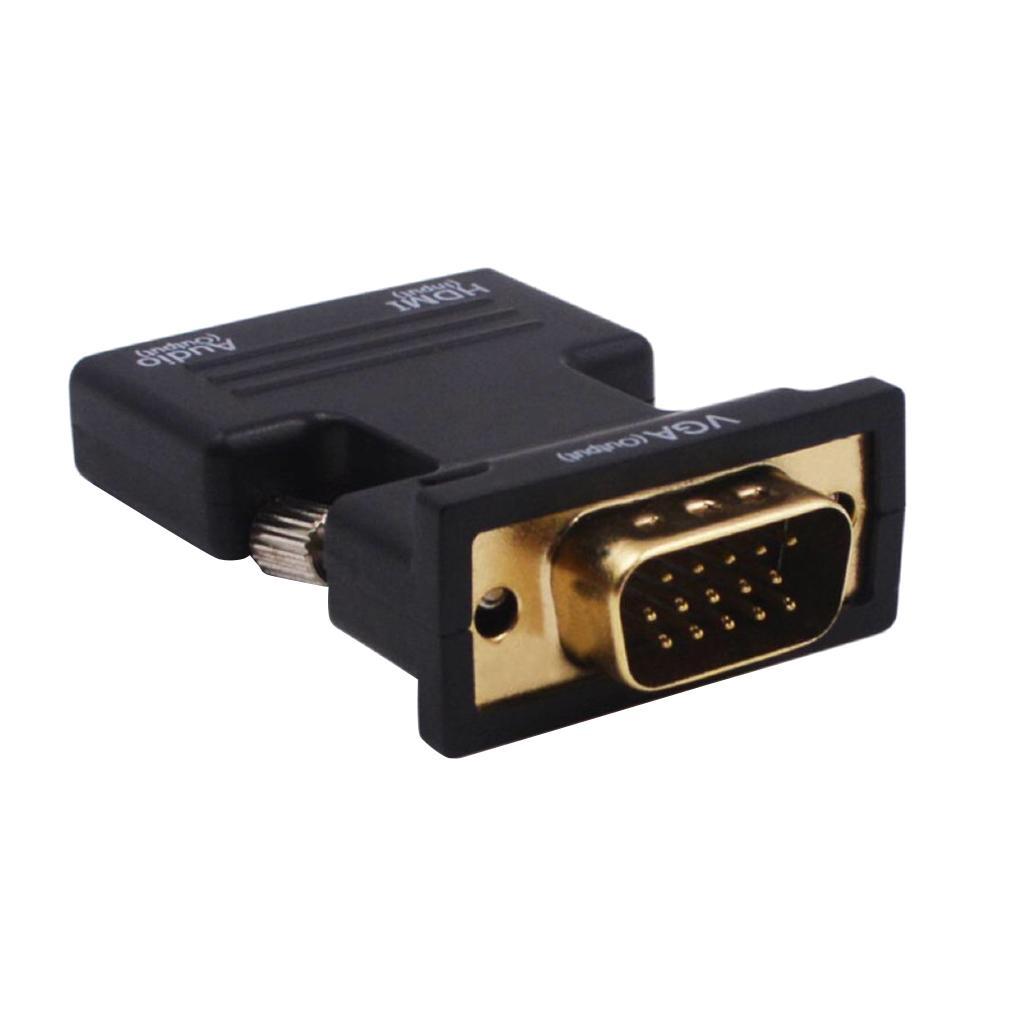Female to VGA Male Converter Adapter Support 1080P Signal Output