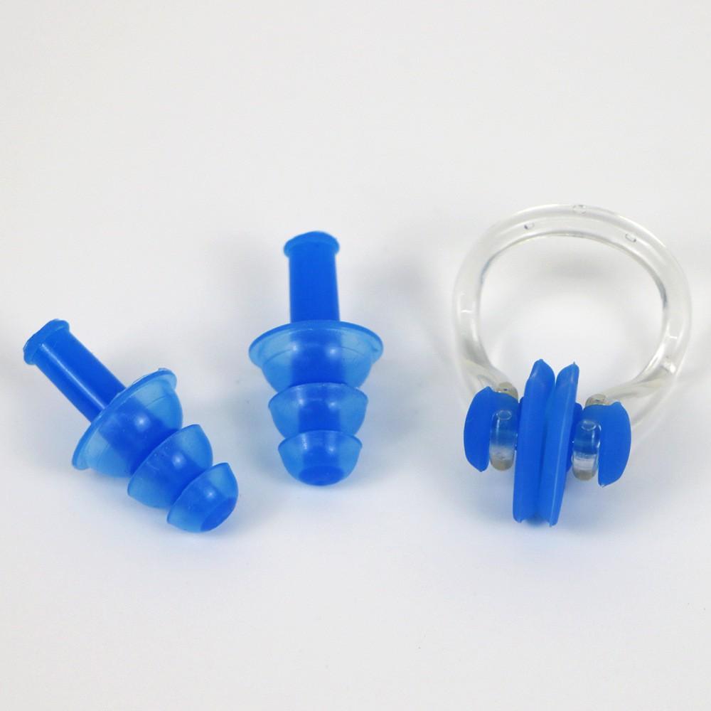 Bịt tai và kẹp mũi silicone chống nước khi bơi