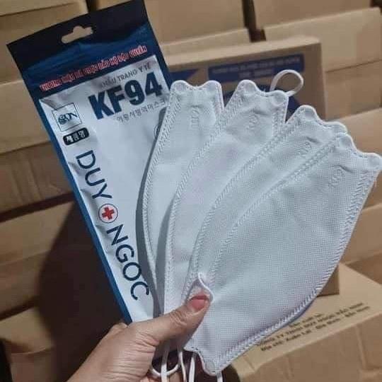 100 Khẩu trang KF94 Duy Ngọc, DN MASK, tiêu chuẩn Hàn quốc KF94, màu trắng