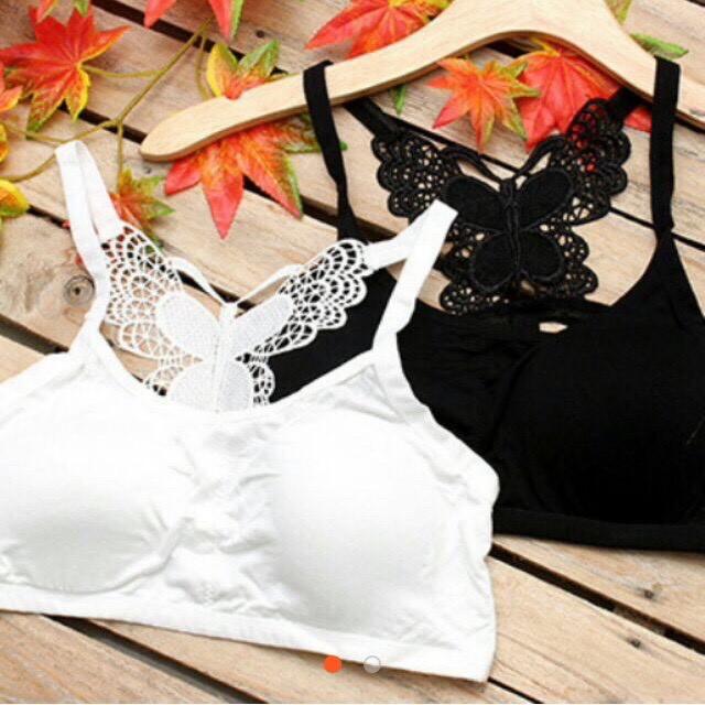 Áo Lót Lá Dây Bướm không gọng học sinh chất cotton cao cấp kèm đệm mút QUINN BRA AB010 - Bra Thái áo ngực đẹp hai dây