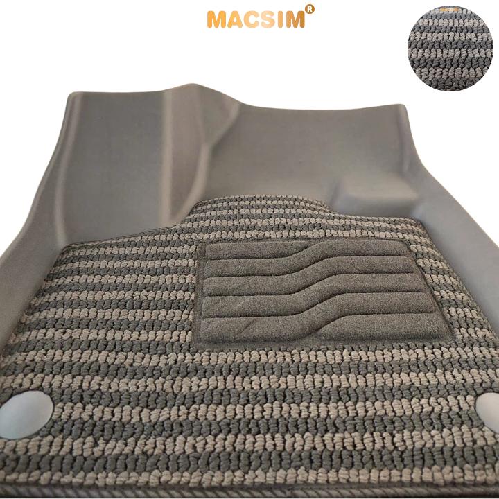 Thảm Lót Sàn 2 Lớp TPE Macsim Peugoet 3008 Chuẩn Form, Bền, Không Mùi (sd3 xám đen ct)