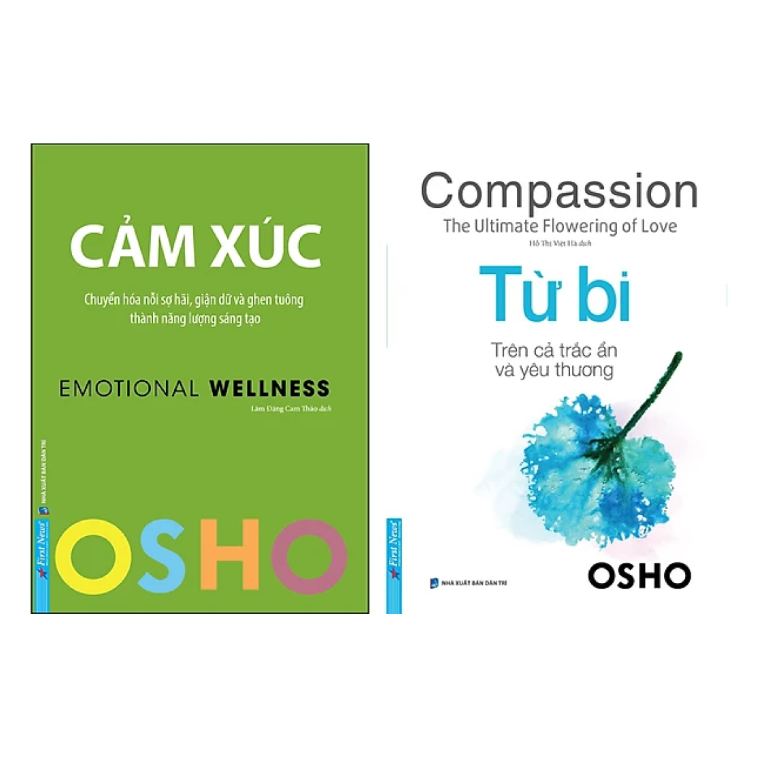 Combo 2Q Osho - Sách Tôn Giáo - Tâm Linh : Osho - Cảm Xúc + Osho - Từ Bi