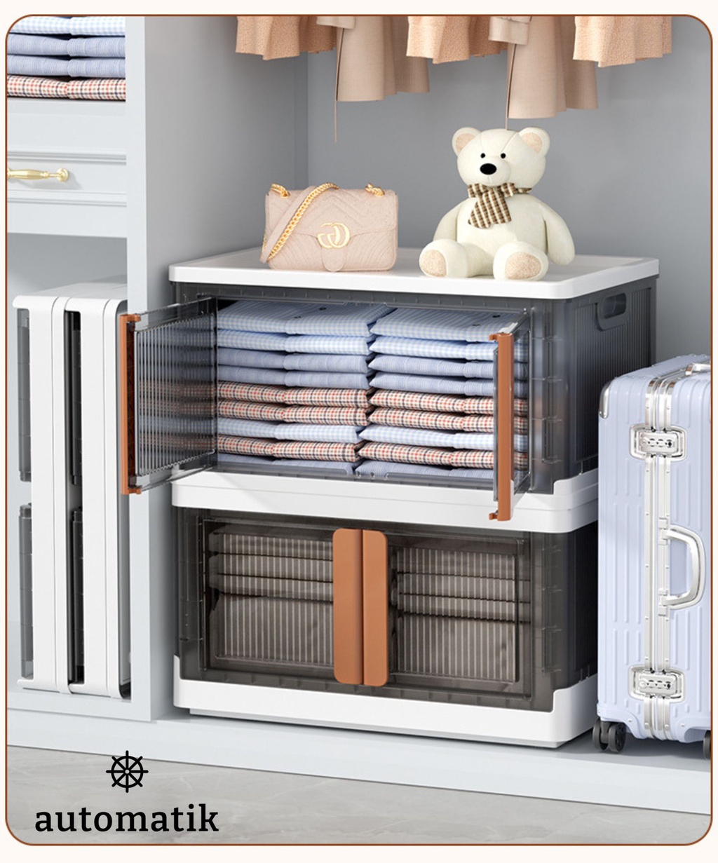 Kệ Hộp Đựng Đồ Lớn, Thùng Đựng Đồ 2 Cánh Cửa Đa Năng Có Bánh Xe - HÀNG ĐẸP