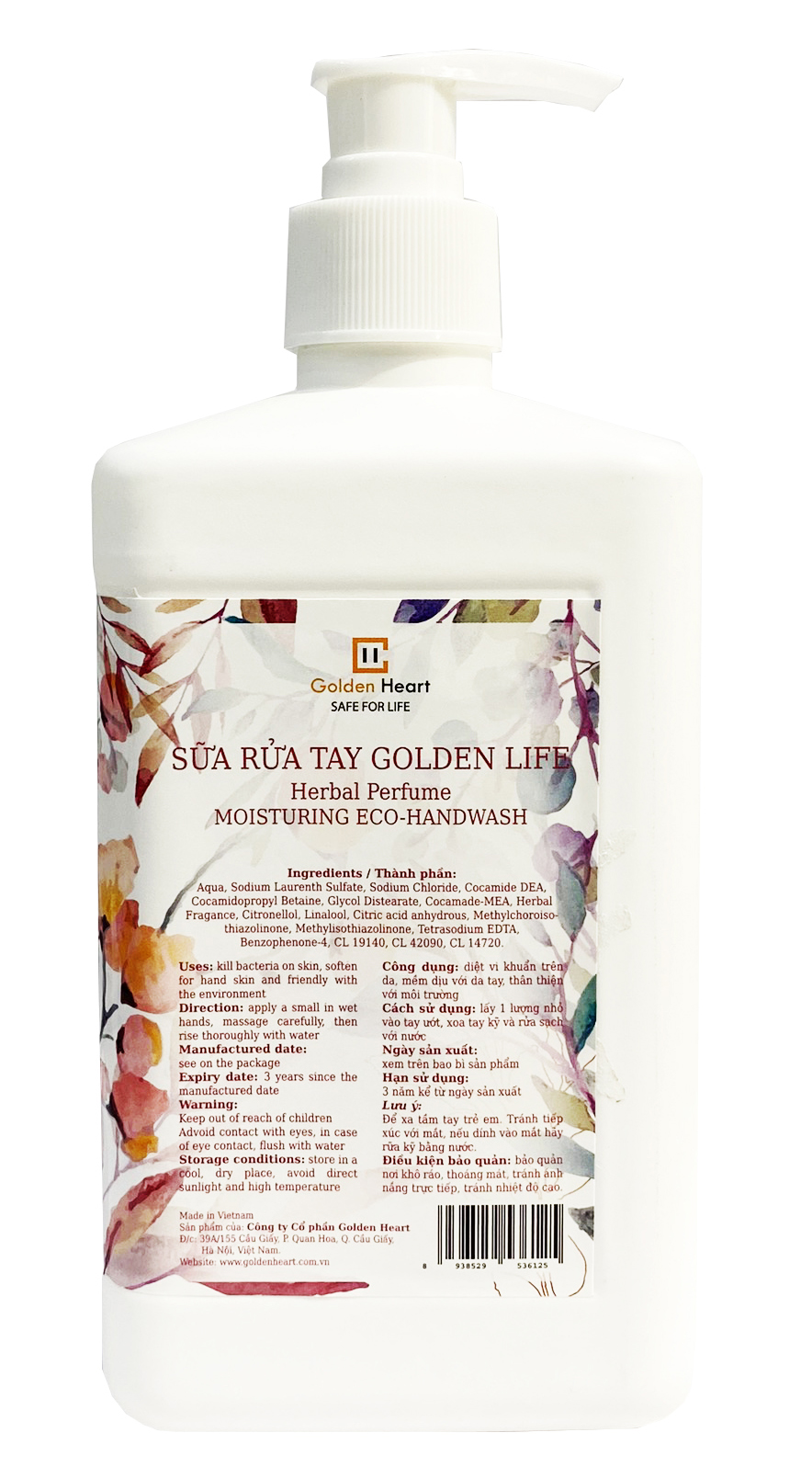 Nước Rửa Tay Golden Life 500ml - Hương Thảo Mộc