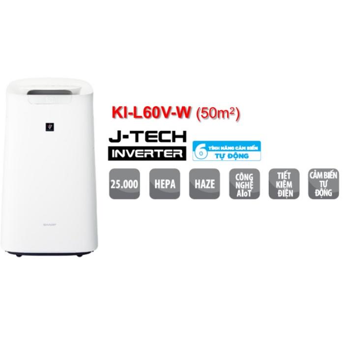 Máy lọc không khí và tạo ẩm Sharp KI-L60V-W  - Hàng chính hãng