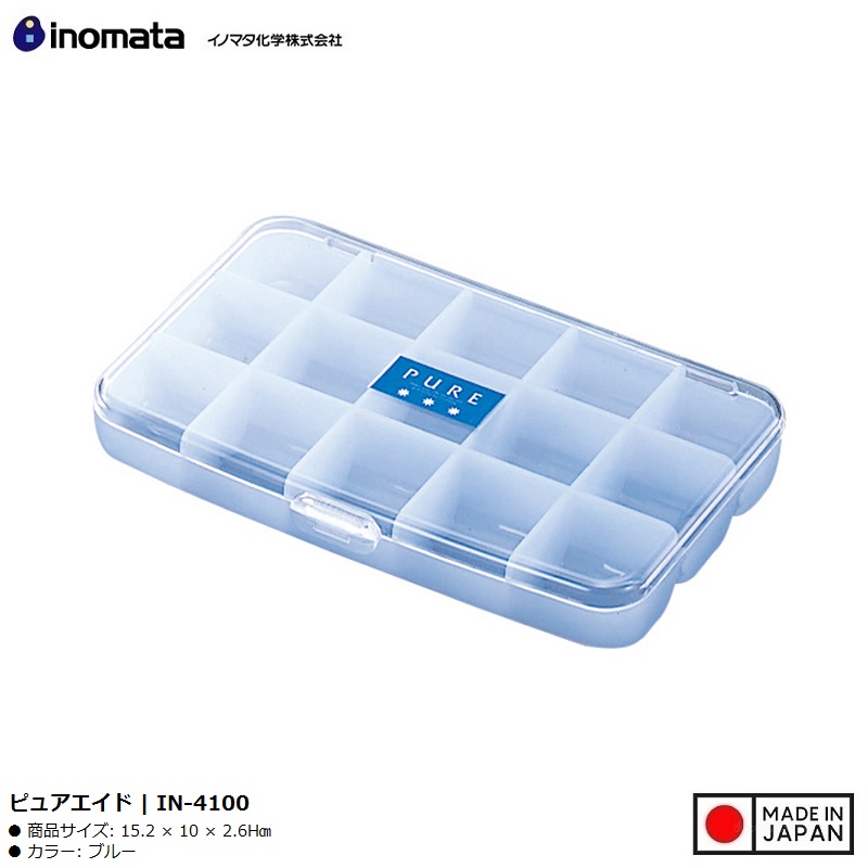 Hộp đựng thuốc chia ngăn Inomata Pure Aid- Hàng nội địa Nhật Bản nhập khẩu chính hãng