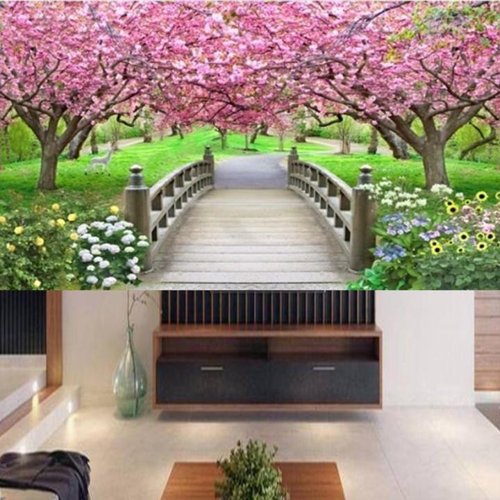 Tranh đá cầu tình yêu LV125 - kích thước: 115 * 75cm.