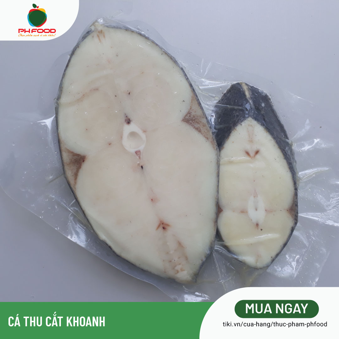 [Chỉ giao HN] - Cá Thu Tươi Cắt Khoanh - 1Kg 2 Túi Hút Chân Không