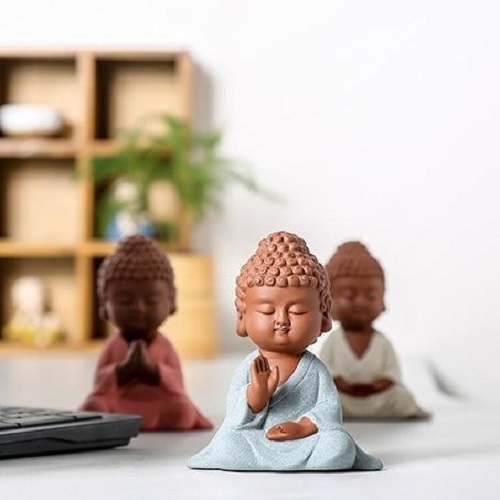 Tượng Phật Thiền Ấn Chỉ Tam Thế_Tặng Kèm Vòng Tay Chuỗi Hạt Bồ Đề