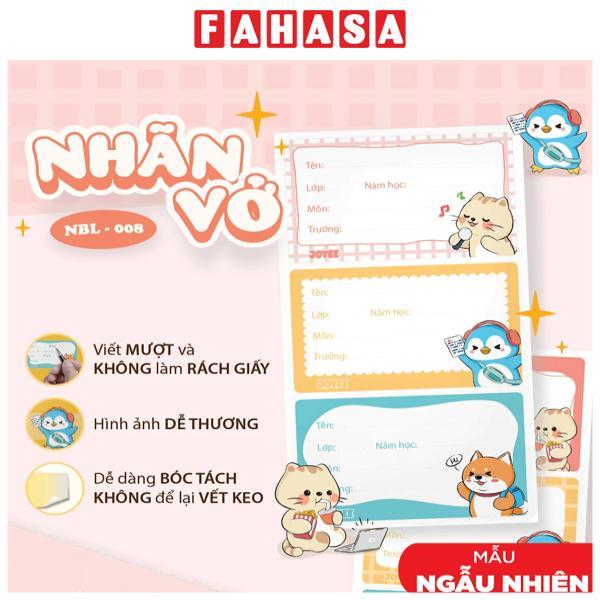 Bộ 4 Nhãn Vở Học Sinh - Thiên Long NBL-008 (Mẫu Sản Phẩm Giao Ngẫu Nhiên)
