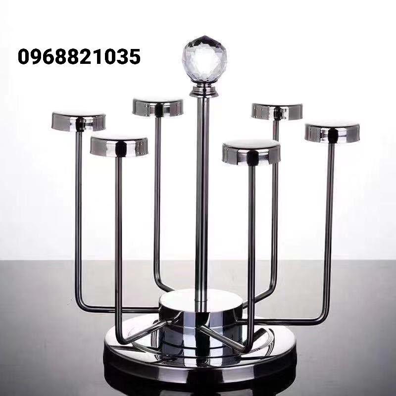 Giá Úp Cốc INox cao cấp Xoay 360 độ