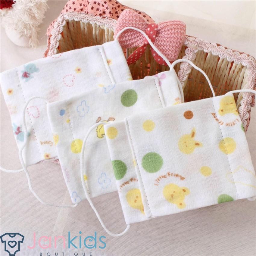 Set 10 chiếc khẩu trang xô xuất Nhật in hoa cho bé