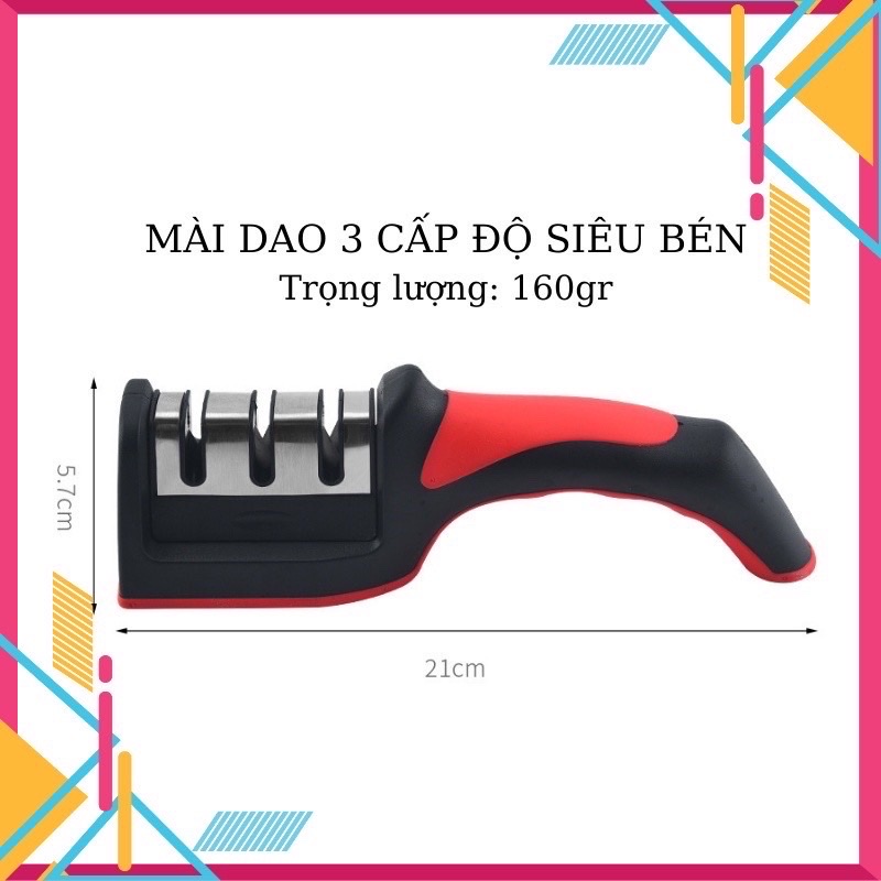 Dụng cụ mài dao , kéo đa năng 3 rãnh  sắc bén ,máy mài dao bằng tay 3 cấp độ siêu tốc nhanh và tiện dụng