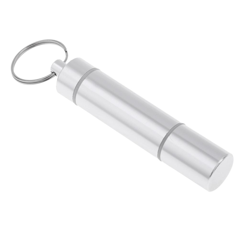 Waterproof Aluminum Pill Box Drug Keychain Container