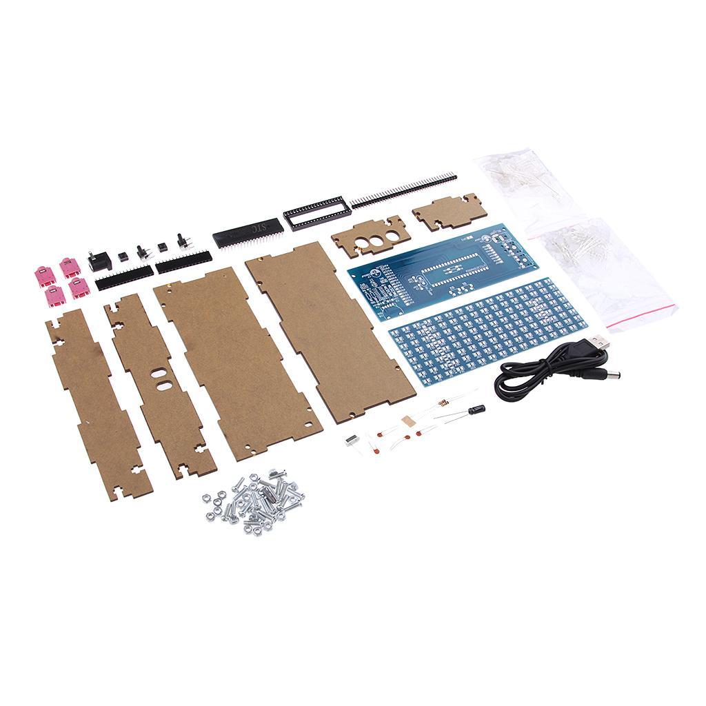 RGB 8*16 Audio LED Level Meter Display  Analyzer MP3 Amplifier DIY