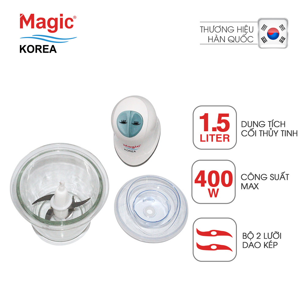 Máy Xay Thực Phẩm Hai Lưỡi Kép Magic A-04 - Hàng chính hãng