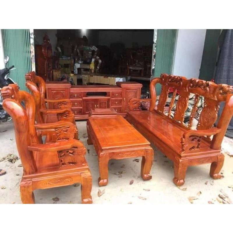 Bộ bàn ghế quốc đào gỗ xoan  -NỘI THẤT BÌNH LONG 0988-352-210