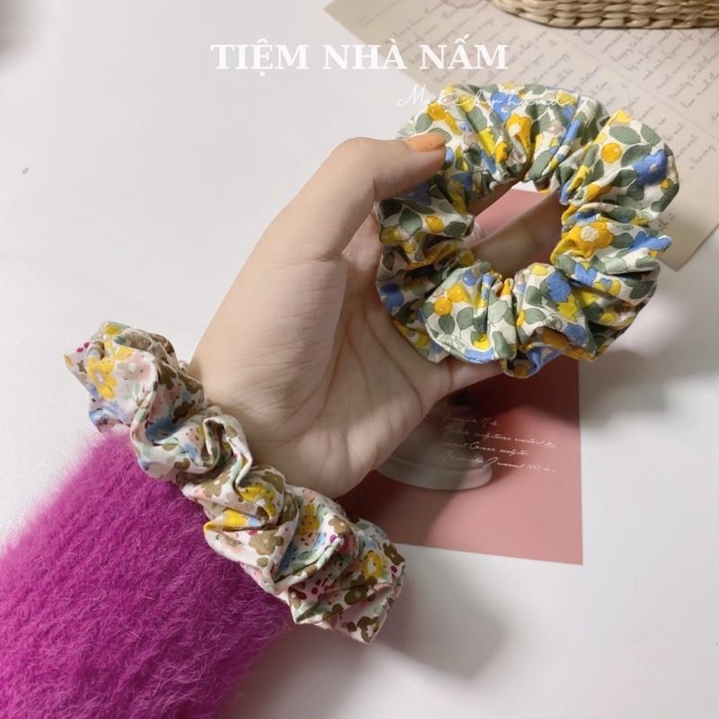 CỘT TÓC SCRUNCHIES VẢI HOA HOT NHẤT MÙA HÈ -