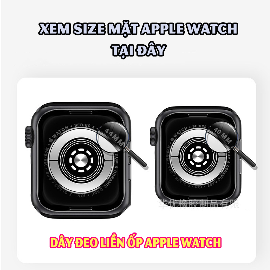 Dây Đeo liền ốp cho dành Apple Watch 7/6/5/4/3/2/1 size 38/40/41/42/44/45mm Đan Sport silicon khung viền màu - nhiều màu (tặng cường lực dẻo theo size)