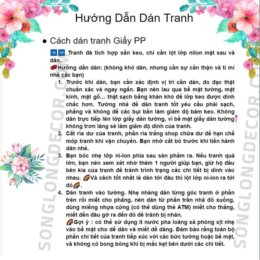 TRANH DÁN TƯỜNG LỜI PHẬT DẠY - TRANH THẬP THIỆN NGHIỆP - TRANH PHẬT DÁN TƯỜNG