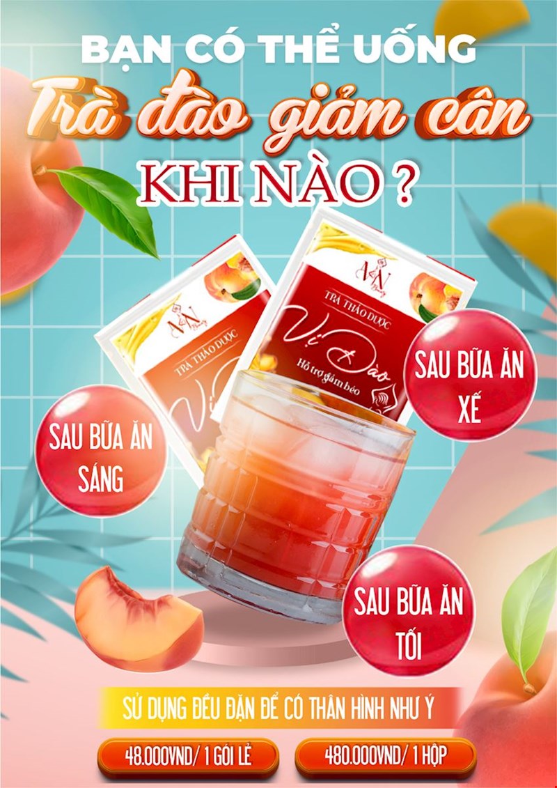 vị đào thơm dễ uống tặng kèm gói detox rau củ - n an toàn Đông Anh [ 1 Hộp 15 gói ]