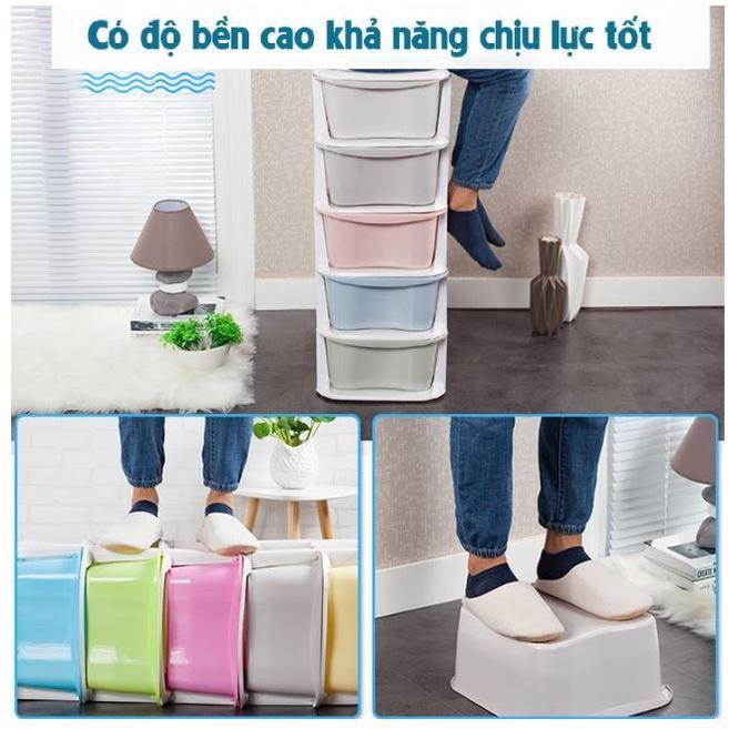 Tủ nhựa đa sắc màu 5 tầng nhựa Việt Nhật Tủ đựng quần áo, đồ dùng đa năng có bánh xe