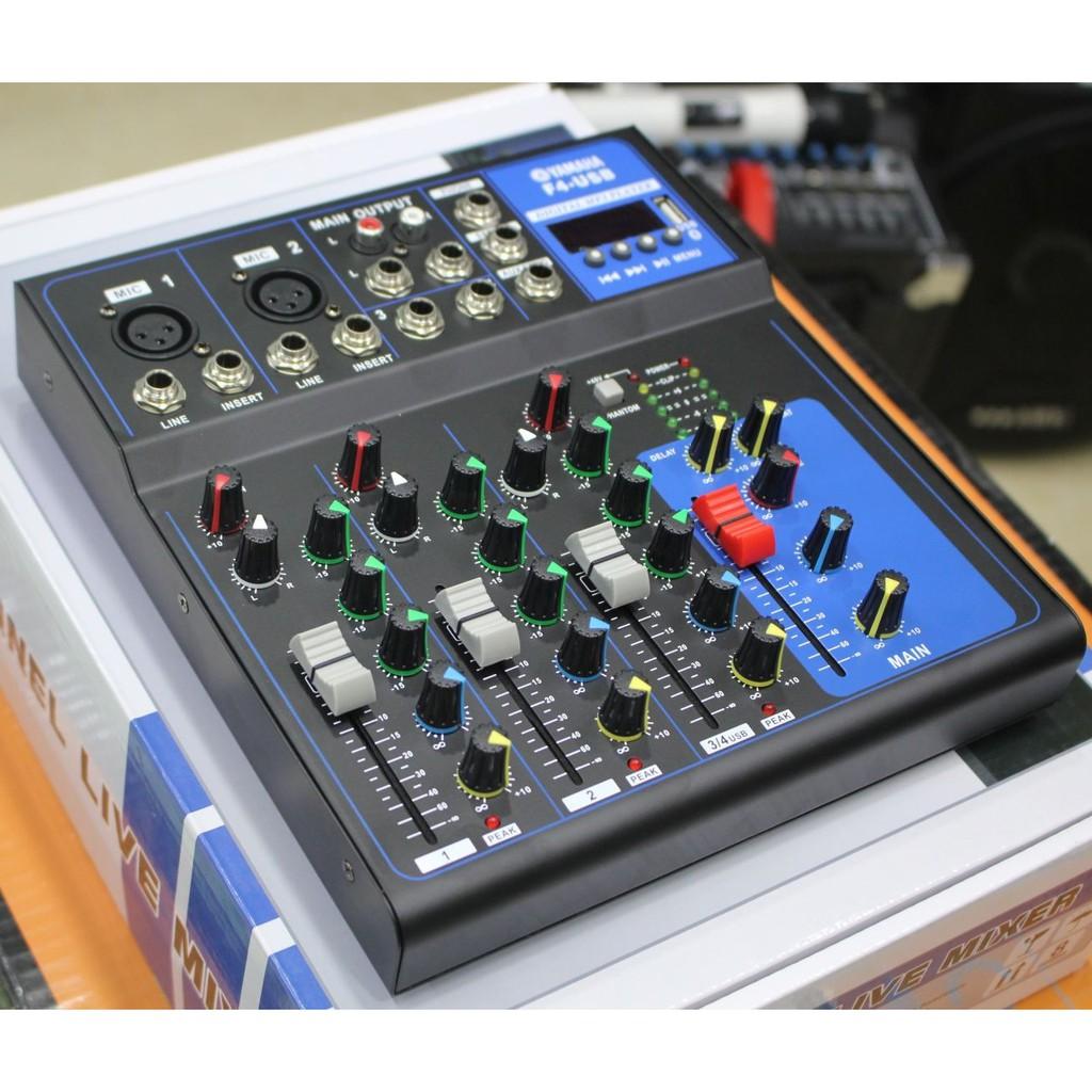 CTY MT MIXER F4 USB PHIÊN BẢN CHUYÊN NGHỆP CÓ BLUETOOTH CHO KARAOKE GIA ĐÌNH,LIVESTREAM FB, BIGO